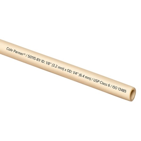Cole Parmer TPV Tubing, Tan Opaque, 1/8in ID x 1/4in OD; 50 Ft CP-EJP2-4